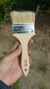 Chổi quét sơn cán gỗ Việt Mỹ 3 inch - 75mm - Lông dày mịn - Tay cán gỗ đẹp - #vattuducduyen