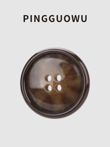 ปุ่มกระดุมผ้าไนโตรเจนอเมทิสต์ PINGGUOWU ปุ่มกระดุมเสื้อผ้าระดับไฮเอนด์ลายดอกไม้ ปุ่มกระดุมเครื่องแบบพิเศษ ปุ่มกระดุมผ้าไนลอน