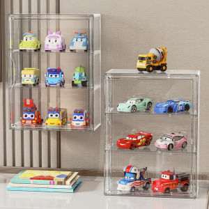 Toy Car Storage Box Kids Transparent Hot Wheels Tomica Alloy Car Living Room Organizing Handy Gadget Wall Display Stand