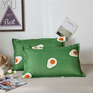2Pcs Fashion Loka Cotton Adult Pillowcase Soft and Comfortable Pillowcase Bedroom Bedding