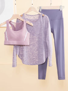 Spring and Autumn Long Sleeves Yoga Clothing Top Womens Loose Slim Look Running Quick-Drying Sports Blouse Professional Training Workout Clothes