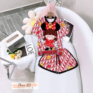 [HCM] (40-62kg) Đồ bộ đùi thun lạnh 3D hoạt hình. Đồ bộ Hongduyen2188.