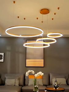 【MG】Modern Bedroom Lights Tricolor Chandelier Ceiling Light With Remote Living Room Hanging Light Dining Drop Lamps