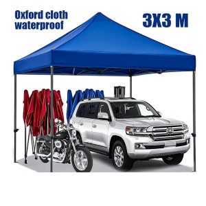 3X3M Retractable Tent Complete Set Waterproof Heavy Duty Thick Nylon Awning for Camping Car Foldable Outdoor Big Shades