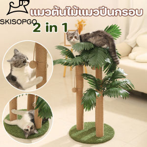 SKISOPGO คอลัมน์ขูดแมว ทนต่อการขีดข่วน สูง80 cm แมวต้นไม้แมวปีนกรอบ เสาลับเล็บแมวได้ ของเล่นแมว