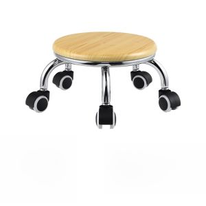 Rolling Small Stool Low Step Stool Sofa Moving Childrens Learning to Walk Stool Home Small Stool Leisure Furniture Metal
