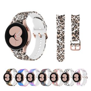 20mm watch Band For Samsung Galaxy Watch 7 6 5 4 40 44mm Color Graffiti Silicone Bracelet Galaxy Watch 6 4 Classic 47 43mm 42 46mm