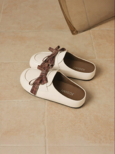 Josiny | English Style Bow Mule Shoes