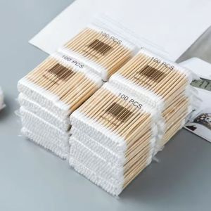 Disposable Double-Headed Cotton Swabs for Makeup Removal Ear Cleaning Beauty Sanitary Wood Stick Disinfecting Household Personal Care Tools