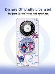 MASFEIL | Ốp Lưng Điện Thoại Silicone Chống Sốc Bao Phủ Toàn Bộ Kèm Giá Đỡ Từ Tính Chủ Đề Stitch