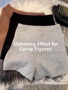 Large Size Slimming High Waist Shorts For Autumn And Spring