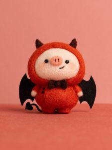 DIY Felt Making Kit Handmade Keychain Doll Pig Toy Car Hanging Ornament Couple Gift Material Package Craft Sewing Set