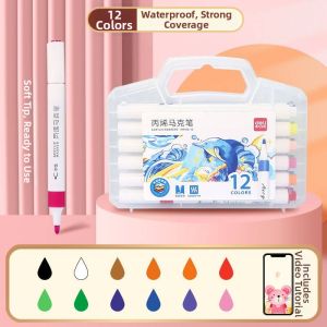 deli | Childrens Body Paint Dedicated Water-Based Acrylic Markers 64 Colors