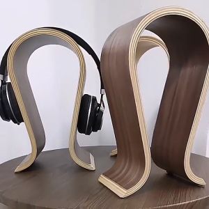 ที่ใส่หูฟังรูปตัวยู ที่ใส่หูฟังไม้ ที่ใส่หูฟังไม้ ที่ใส่หูฟังวอลนัท ที่ใส่หูฟังไร้สายบลูทู ธ