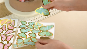 10 Buah Hiasan Kue Ulang Tahun Kupu-kupu/Simulasi Kupu-kupu Karton Makanan Kue Topper