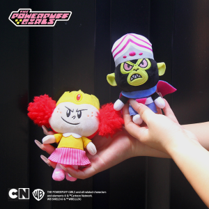 Limited Edition Palace Style Kawaii Anime The Powerpuff Girls Plush Keychain Dolls with Mojo Jojo & Princess Morbucks
