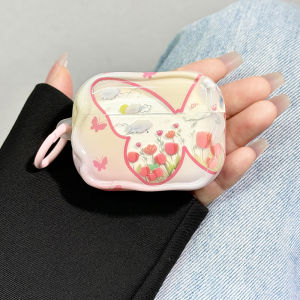 Silicone Protective Case for AirPods pro 2 Generation 3 Apple Bluetooth Earphones Tulip Soft Shell Transparent Design High-End Feel