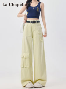 La Chapelle American Workwear Jeans High Waist Wide Leg Thin Summer Womens Loose Fit Trousers Casual Style Long Pants
