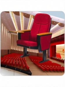 MOLORE | Folding Auditorium Chair With Hidden Table Real Wood
