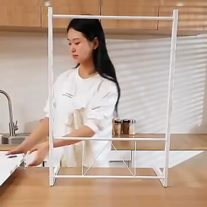 2/3 Tier Expandable Microwave Rack Height Adjustable Microwave Storage Stand Microwave Oven Rack for Kitchen Countertop