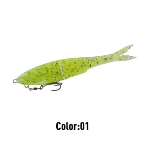 1PC Soft Swimming Bait 120mm 11g 170mm 35g 2 Section Sinking Soft Jointed Bait Segmented Lifelike Artificial Bass Fishing Lure