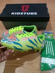 KIDZTUBS Sepatu Bola Anak Paket Komplit Sepatu Bola Tas Skin Deker Kaos Kaki Usia 6-10 Tahun Size 28 29 30 31 32 33 34 35 36 37 KDZ1306011525