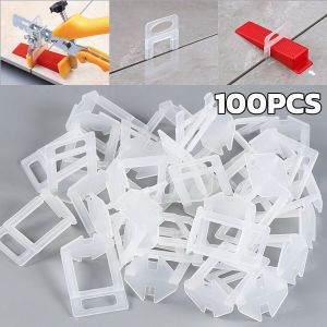 Buy Here อุปกรณ์ปรับระดับกระเบื้อง ตัวปรับระดับกระเบื้อง ตัวช่วยการปูกระเบื้อง (100ชิ้น/1ถุง)Tile tool