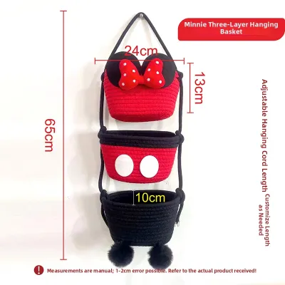 Cartoon Double-layered Hanging Storage Basket
