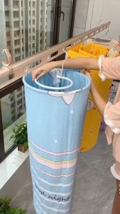 Hanger Spiral Gantungan Jemuran Sprei Handuk Selimut Karpet Besar Multifungsi