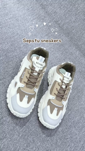 DILOOK S049 Sepatu Pria Sepatu Chunky Sepatu Sneakers Fashion Streetwear Army Putih