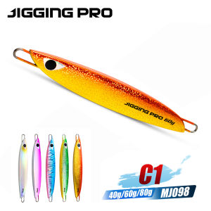 JIGGING PRO C1 MJ098 Metal Jig 40g 60g 80g Slow Jigging Inshore Wide Side Center Balance Saltwater Fishing Lure