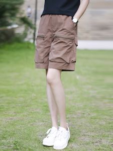 Trendy Street Style Workwear Shorts Loose Straight Leg Thin Outdoor Mens Pants Casual Summer Shorts Nylon Fiber