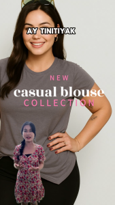 Josie Plus Size Blouse Knotted - Cotton Spandex | Fits XL-3XL | Korean Curvy Casual Top