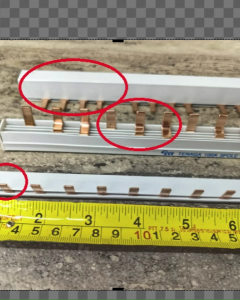 COPPER BUSBAR FULL BAR WITH PVC INSULATED 1P 3P 4P MCB please leave a message for cut into half size.