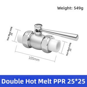 GUANJIAMAO | High Flow PPR Ball Valve with Copper Fittings