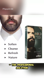 Mylilangelz Men Mustache & Beard Dye Cream Fast Color Natural Black Tint Cream with 1 Pair of Disposable Gloves