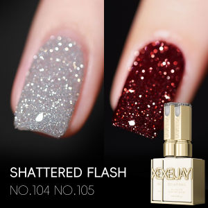 2Pcs 15ml Reflective Glitter Gel Nail Polish for Christmas Nails Silver Red Gel Kit UV LED Nail Polish Home DIY Manicure