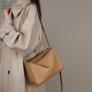 BeeGreen Women Real Leather Shoulder Bag High Quality Elegant Commuter Bag Fashion Pillow Sling Bag