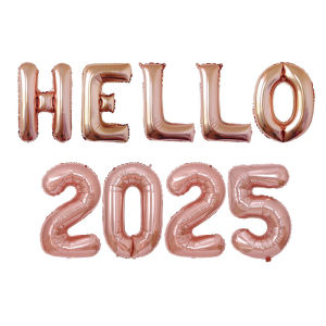 【On Sale】Hello 2025 Number Foil Balloon Set New Year Party Decoration 4 Numbers