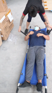 Marino Home เปลสนาม แบบพับได้ มีล้อเลื่อน เปลเคลื่อนย้ายผู้ป่วย ปฐมพยาบาล NO.Y808