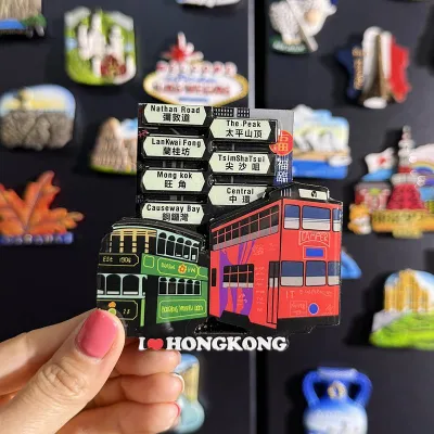 World Tour 3D Souvenir Magnets Various Places Fridge Stickers Cultural Creative Gifts Building Patterns Resin Material