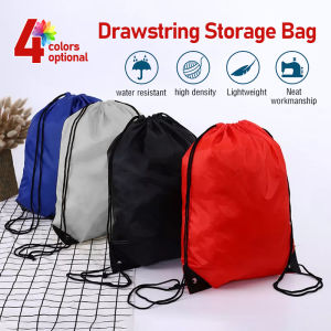 Waterpoof Polyester Drawstring Bag Outdoor Storage Bag Nylon Lightweight Travel Backpack Multifunction For Women Men Hiking Cycling Marathon Gym Bag