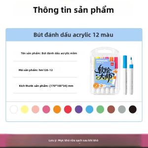 deli | Bộ Bút Dạ Quang Acrylic Deli 48 Màu Đầu Mềm Dành Cho Học Sinh Vẽ Tranh Sáng Tạo Vẽ Graffiti Màu Nước Mờ Đục Có Thể Chồng Lớp Bút Màu Sáp/bút Màu Nước