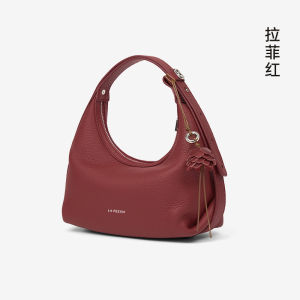 La Festin | Leather Crescent Bag White