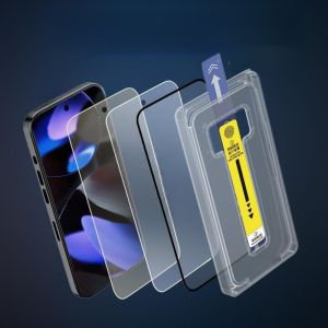 ฟิล์มสำหรับ Google Pixel กระจกเทมเปอร์9H 9/9 Pro/9 Pro XL/9A/8/8A/8 Pro/7ชัดเจนแบบ HD ฟิล์มกันรอยป้องกันเต็มพื้นที่ของหน้าจอกระจกติดตั้งง่ายคลิกเดียว