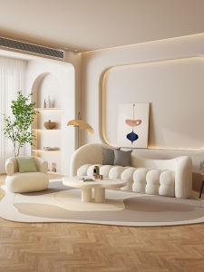 Asian Dollar Velvet Swatch Cotton Candy Sofa for Small Living Rooms and Beauty Salons French Style Wooden Craft Flocking Finish