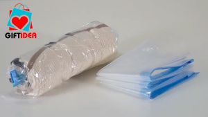 Hand Rolling Travel Vacuum Storage Bags Space Saver Luggage Bag Portable Clothing Compression Bags for Travel Organizer