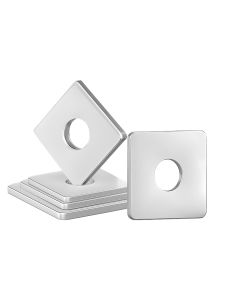 Thickened 304 Stainless Steel Square Washer Increased Size Flat Ring M4 M5 M8 M10 M12 M24 Square Metal Pad Circle Hardware Tool