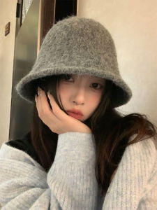 Korean Style Gray Stuffed Knitted Fisherman Hat: A Perfect Fall & Winter Match