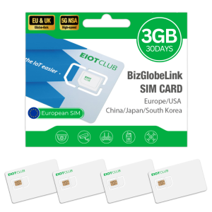 EIOTCLUB Europe SIM Card Use in Europe/US/China/Japan/South Korea Global Travel SIM For Mobile Phone WiFi Router Hotspot